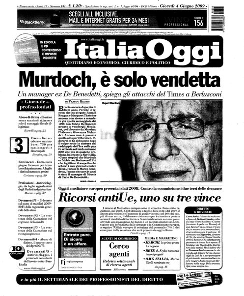 Italia oggi : quotidiano di economia finanza e politica